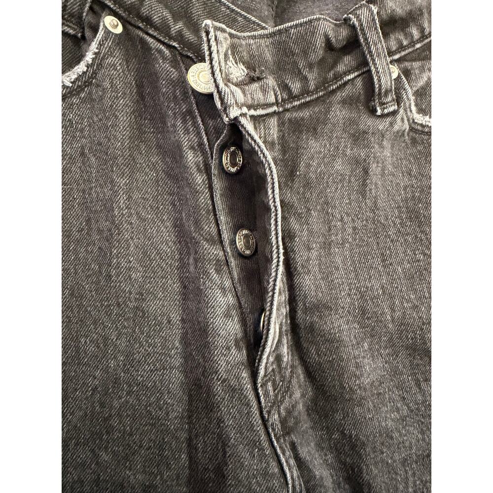 Abercrombie & Fitch Curve Love Dad Jean Black Wash High Rise 26 Short - Picture 4 of 8